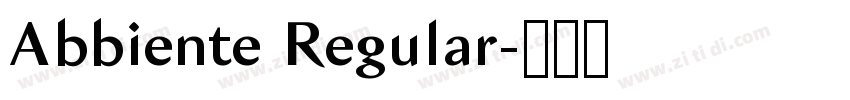Abbiente Regular字体转换